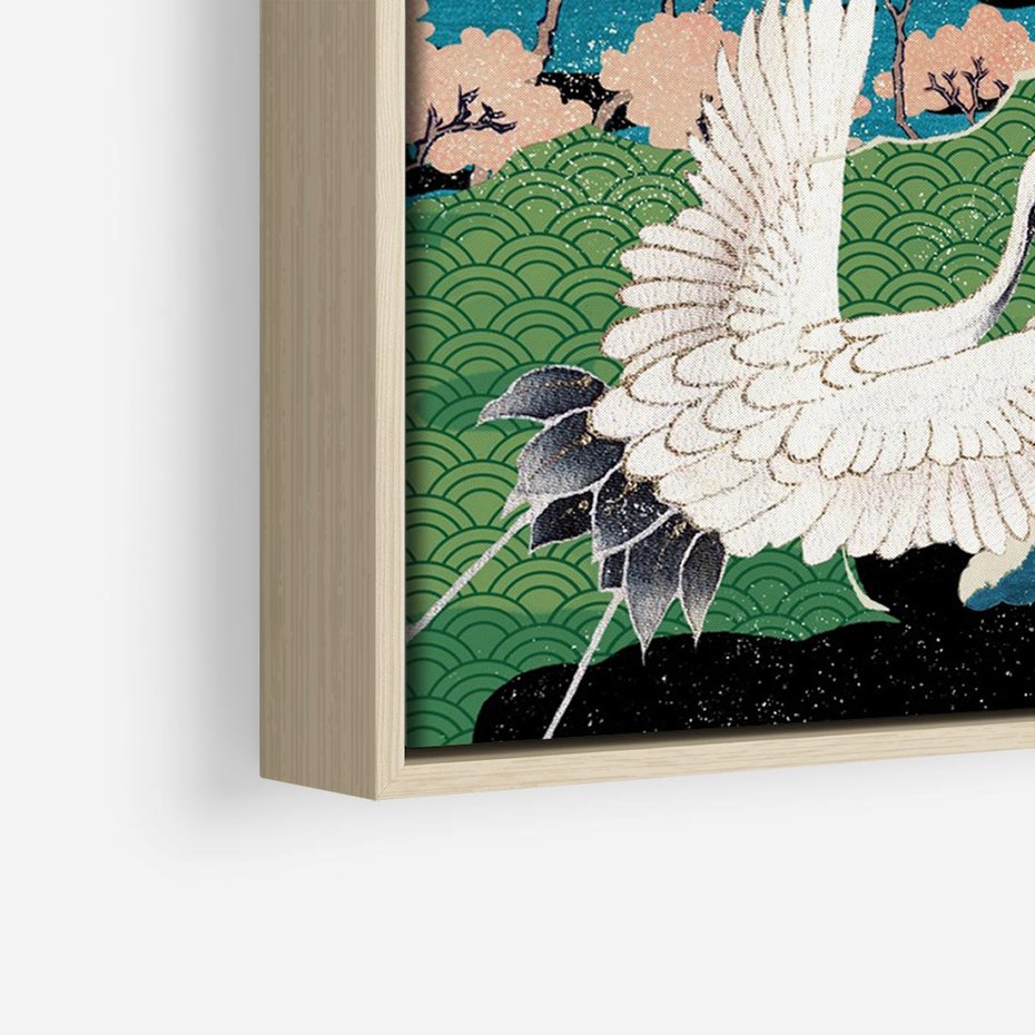 Obraz w ramie 120x80 - Wibracje emocji - sztuka japońska, wyraziste kolory - rama drewno