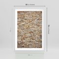Plakat w ramie 50x70 - Mur z cegieł - surowa elegancja - mur, cegły - rama biała