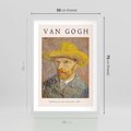 Plakat w ramie 50x70 - Autoportret van Gogha - van gogh, autoportret - rama biała