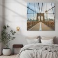 Obraz na płótnie 30x30 - Duch Manhattanu - most, Nowy Jork