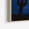 Obraz w ramie 70x100 - Nocne Tajemnice Pustyni - gwieździsta noc, granatowe niebo - rama drewno