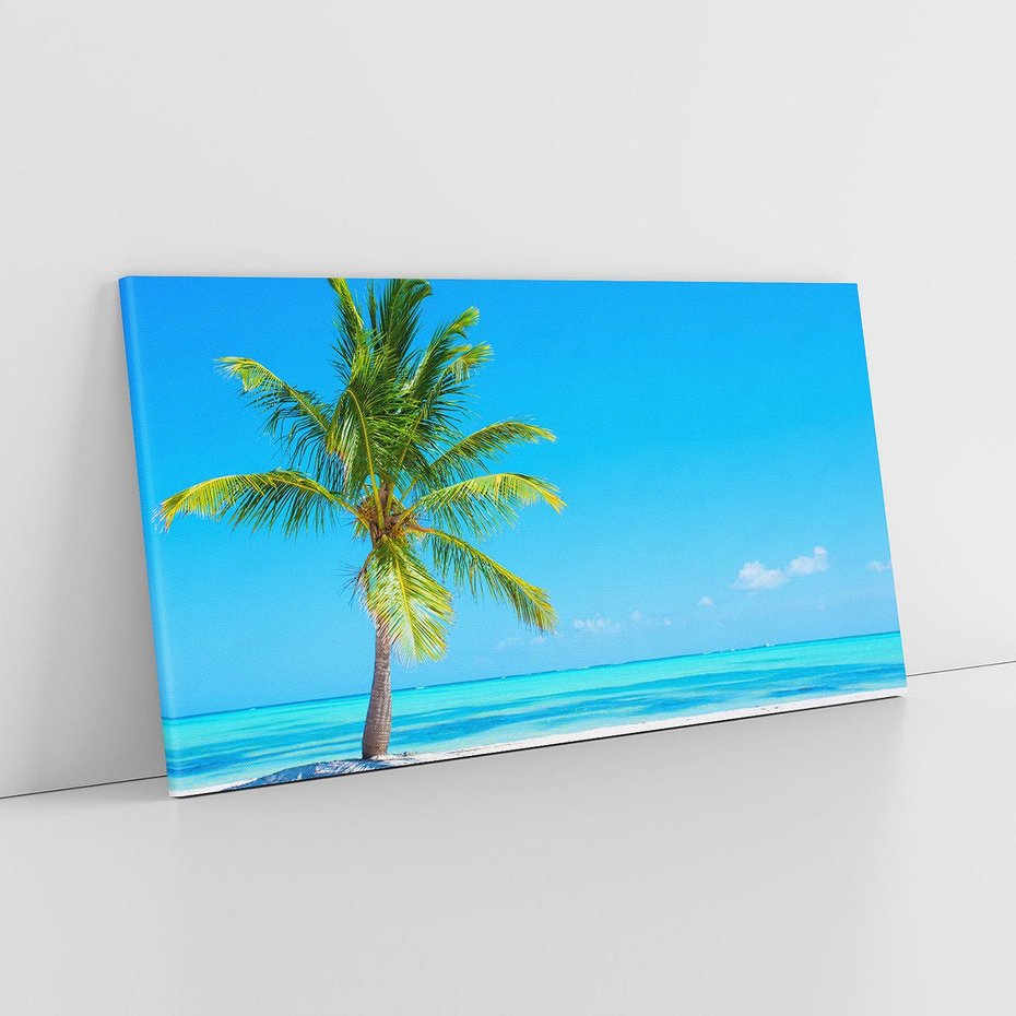 Obraz na płótnie 120x60 - Rajska Plaża na Karaibach - Karaiby, plaża