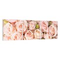 Obraz na płótnie 90x30 - Delikatność róż - piękno natury - róże, kwiaty