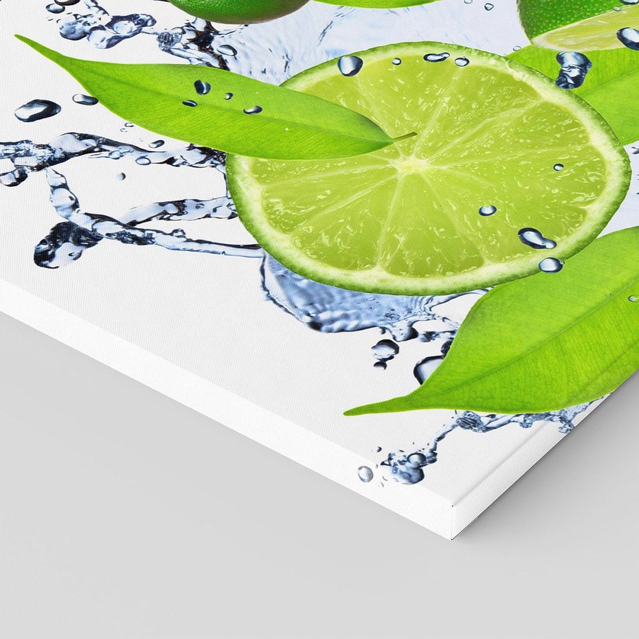 Obraz na płótnie 100x50 - Cytrusowa Świeżość - limonki, cytryny
