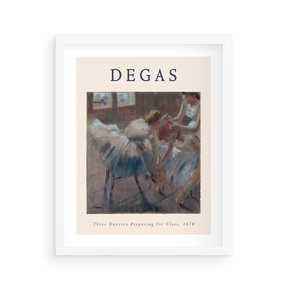 Plakat w ramie 40x50 - Elegancja Baletu na Plakacie - reprodukcja, degas - rama biała