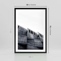 Plakat w ramie 50x70 - Surowa Elegancja Architektury - architektura, surowe formy - rama czarna