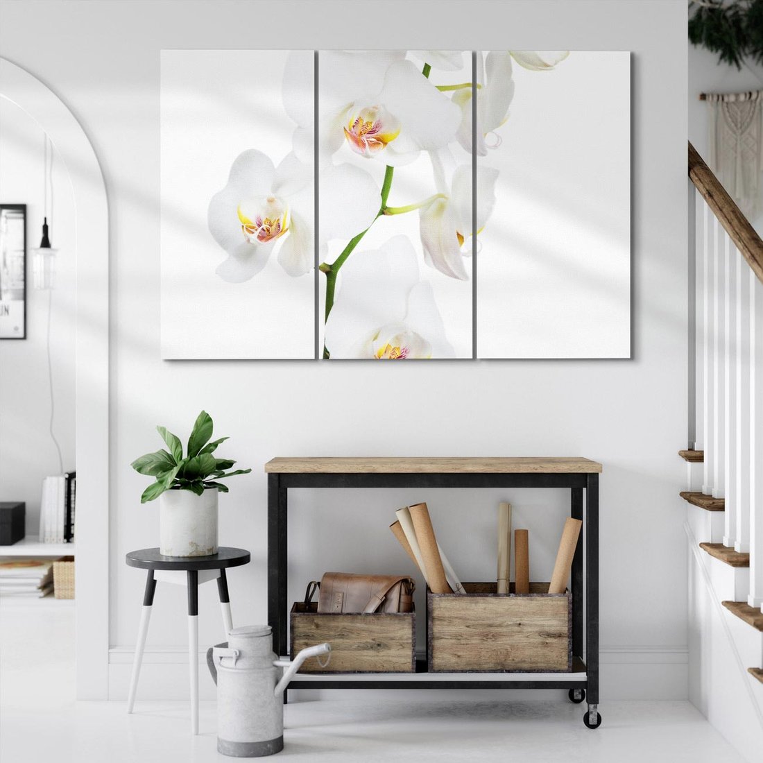 Obraz na płótnie 120x80 - Ekskluzywny Relaks - storczyk, spa