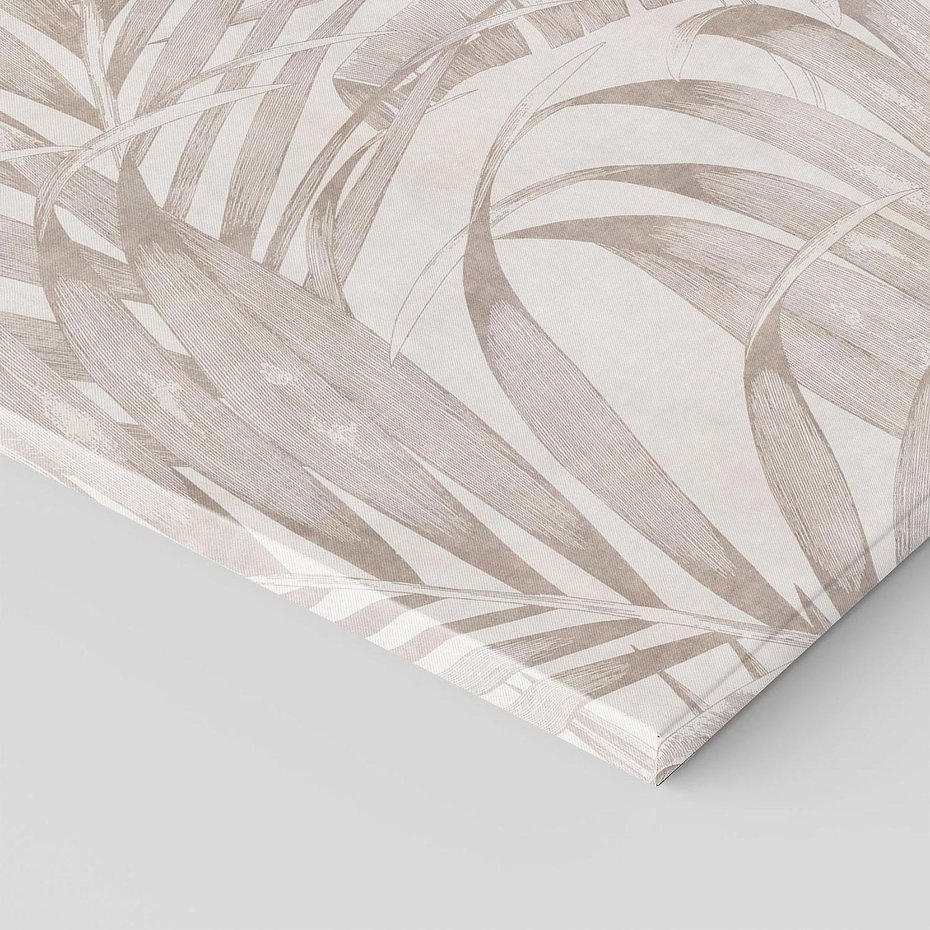 Obraz na płótnie 120x80 - Odsłonięte liściowe wspomnienia - monochromatyczne, kolory sepii