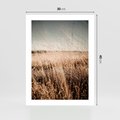Plakat bez ramy 30x40 - Sucha Trawa w Odcieniach Sepii - suche trawy, łąka odcienie beżu
