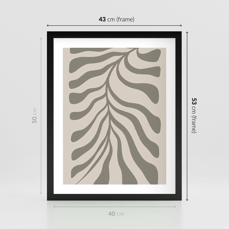 Plakat w ramie 40x50 - Zaklęte Kształty - nowoczesna sztuka, plakat modern - rama czarna