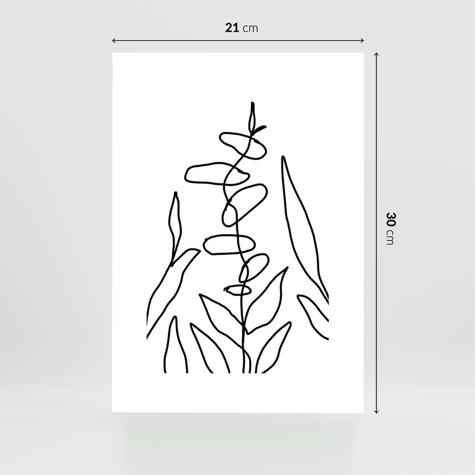 Plakat bez ramy 21x30 - Konturem Naznaczone - mroczna sztuka, minimalizm