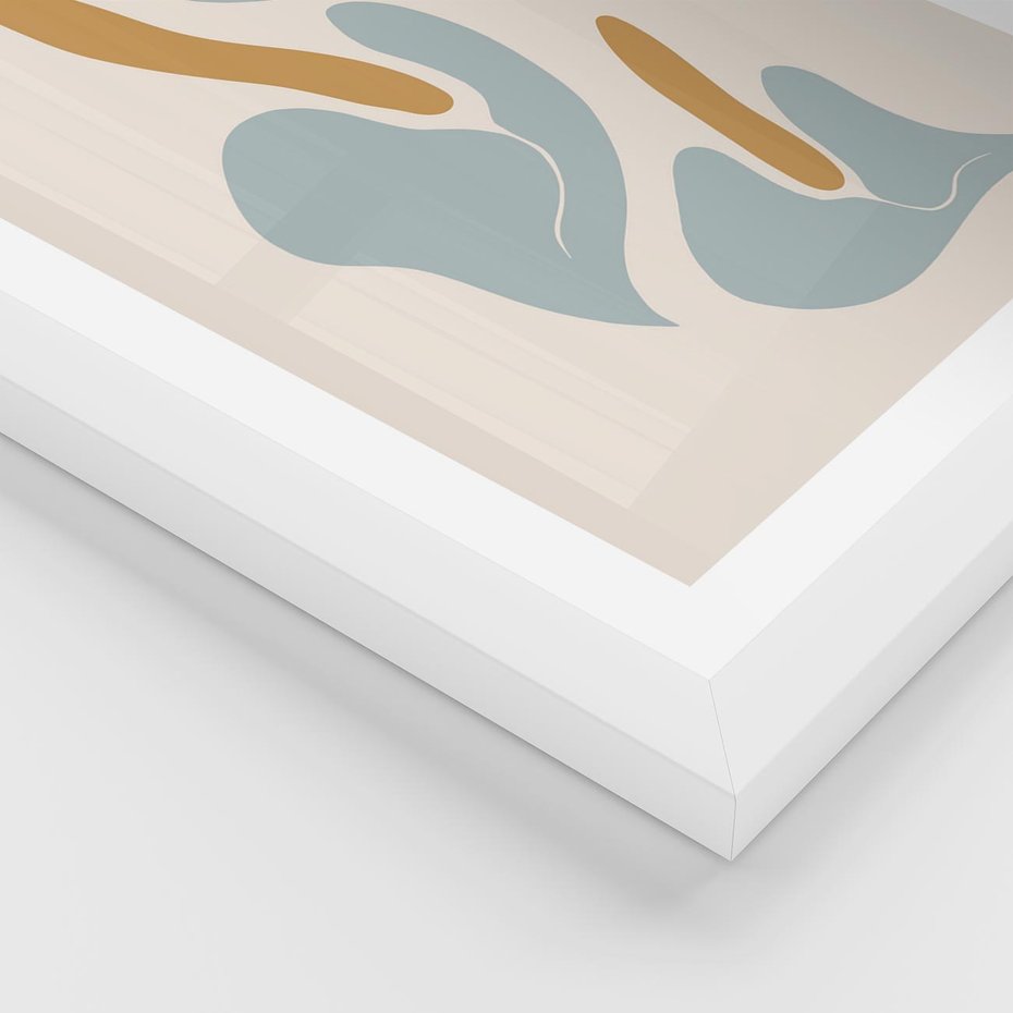 Plakat w ramie 30x40 - Kwiaty Pasteli - kwiaty, nowoczesne i minimalistyczne - rama biała