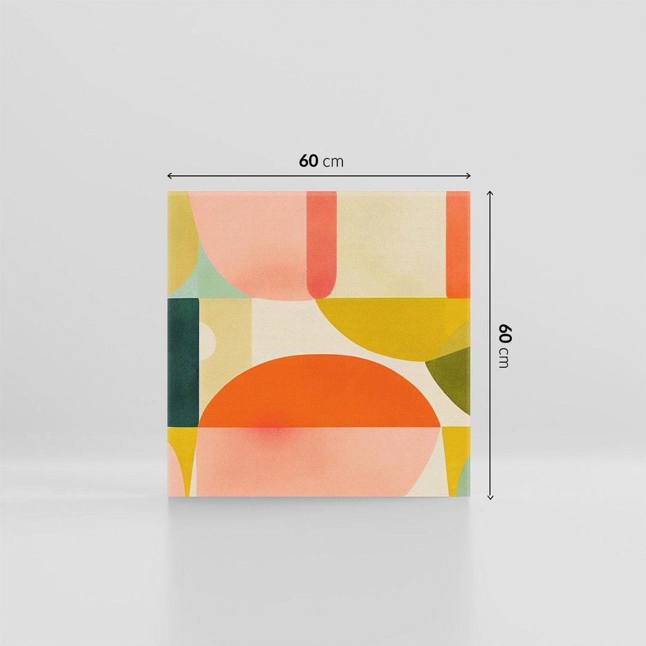 Obraz na płótnie 60x60 - Eklektyczne Oblicza - geometryczne kolorowe kształty, eksplozja kolorów