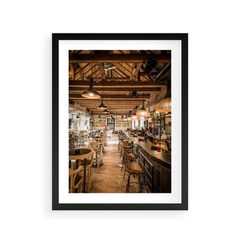 Plakat w ramie 40x50 - Smak i styl - restauracja, architektura - rama czarna
