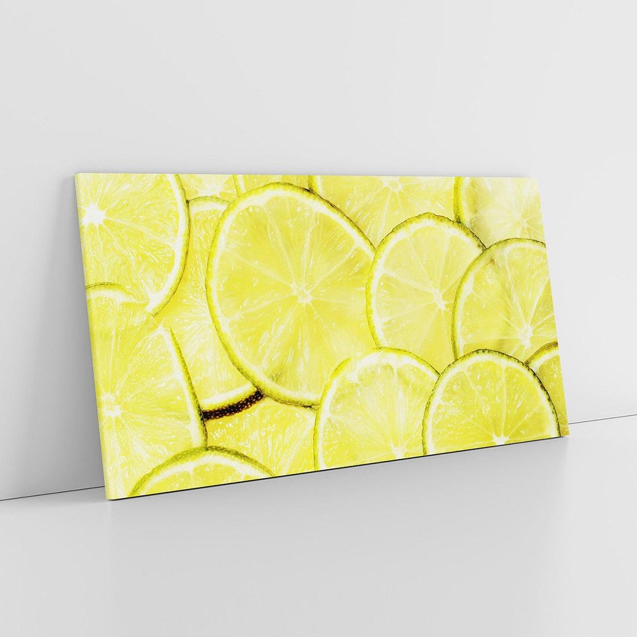 Obraz na płótnie 140x70 - Cytryny, Limonki - Owocowa Świeżość - cytryny, limonki