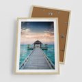 Plakat w ramie 50x70 - Morski Pomost - morze, pomost - rama drewno