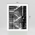 Plakat bez ramy 40x50 - Schody do architektonicznej przestrzeni - schody, architektura