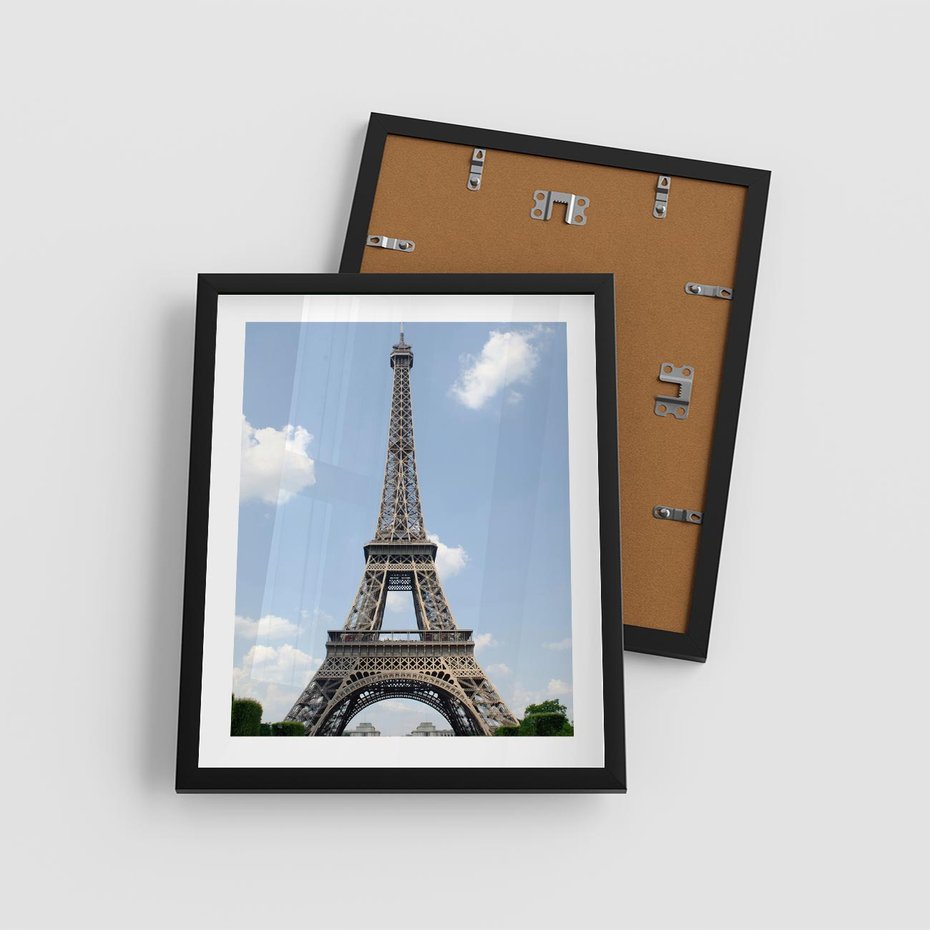 Plakat w ramie 40x50 - Paryż z wieżą Eiffla - Eiffla, Paryż - rama czarna
