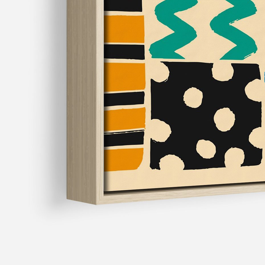 Obraz w ramie 70x100 - Etno Boho - etno ornamenty, boho klimat - rama drewno