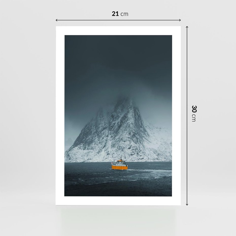 Plakat bez ramy 21x30 - Skandynawski pejzaż - skadynawski, pejzaż