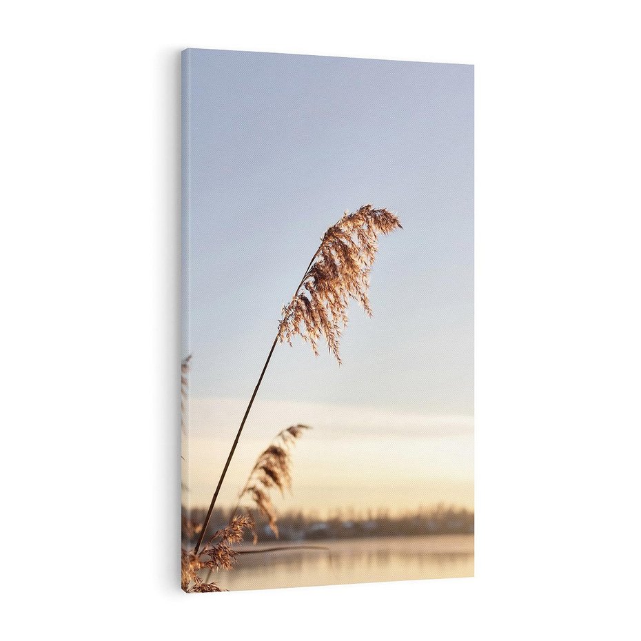 Obraz na płótnie 50x70 - Naturalna Delikatność - trawy, boho