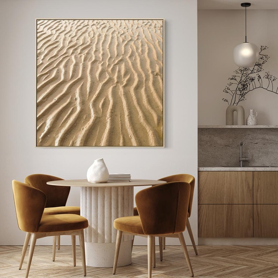 Obraz w ramie 50x50 - Piasek i Nieskończoność - pustynia, piasek - rama drewno