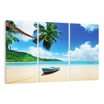 Obraz na płótnie 120x80 - Raj na plaży z palmami - plaża, palma