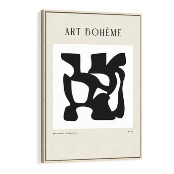 Obraz w ramie 50x70 - Boho Szepty - boho plakat, minimalizm - rama drewno