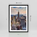 Plakat w ramie 50x70 - Manhattan - Wieżowce Nowego Jorku - Manhattan, Nowy Jork - rama czarna