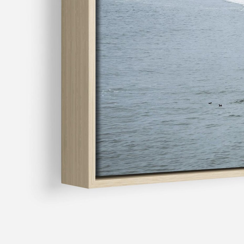 Obraz w ramie 70x50 - Mistyczna Aura - morze, mgła - rama drewno