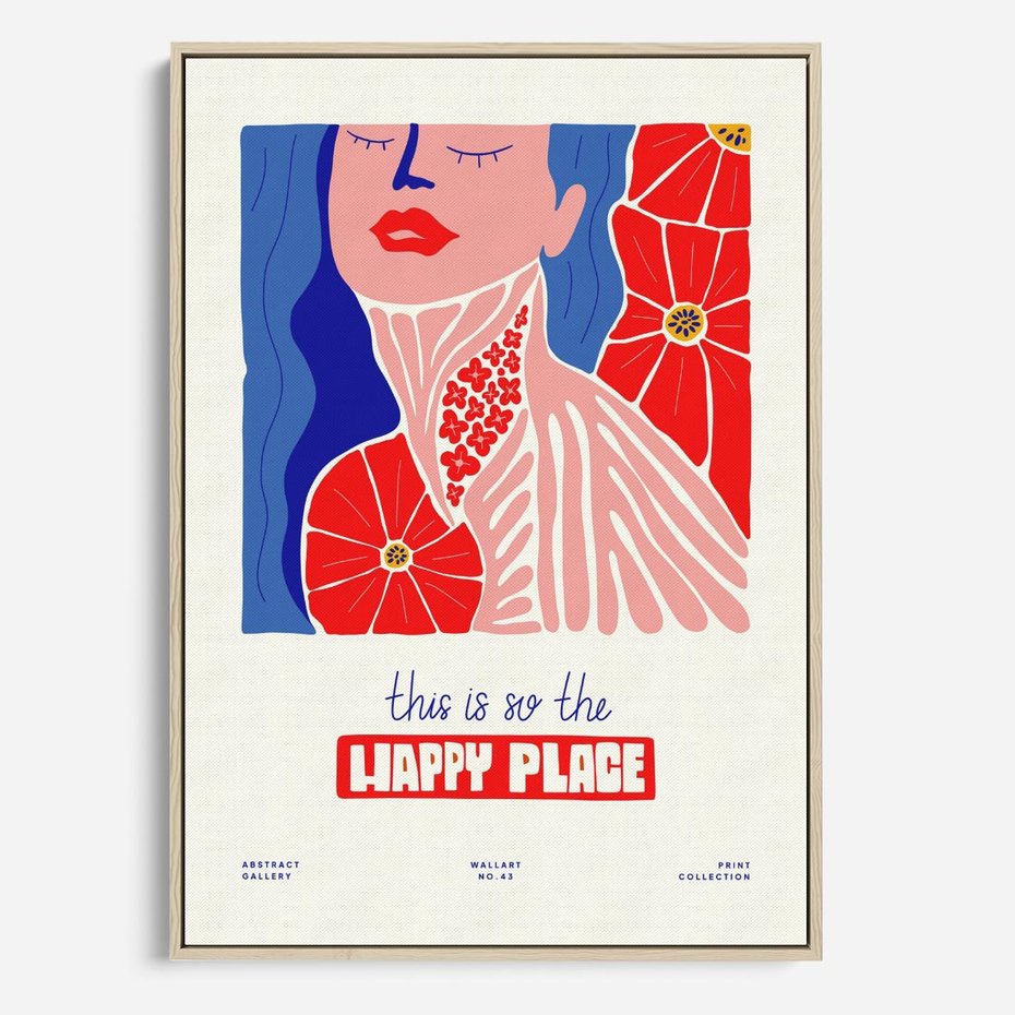 Obraz w ramie 50x70 - Abstrakcyjna Afirmacja - sztuka nowoczesna, abstrakcyjny styl - rama drewno