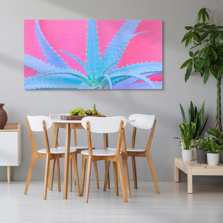 Obraz na płótnie 120x60 - Piękno Pustyni - kaktusy, liście