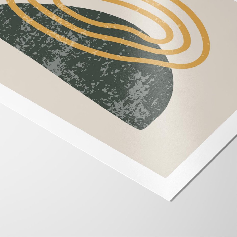 Plakat bez ramy 21x30 - Nowoczesne Dialogi Materii - nowoczesny plakat, abstrakcyjne kształty