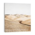 Obraz na płótnie 50x50 - Refleksyjny taniec myśli - pustynny krajobraz, odcienie sepii
