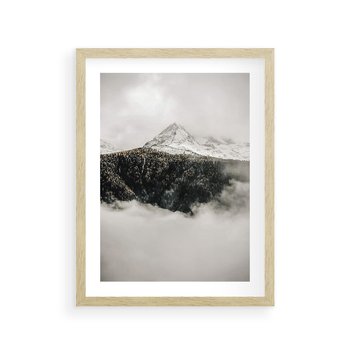Plakat w ramie 30x40 - Zimowa Wielkość - górski krajobraz, zima w górach - rama drewno