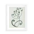 Plakat w ramie 40x50 - Zieleń Wyjątkowego Ukojenia - zielony odcień, abstrakcja - rama biała