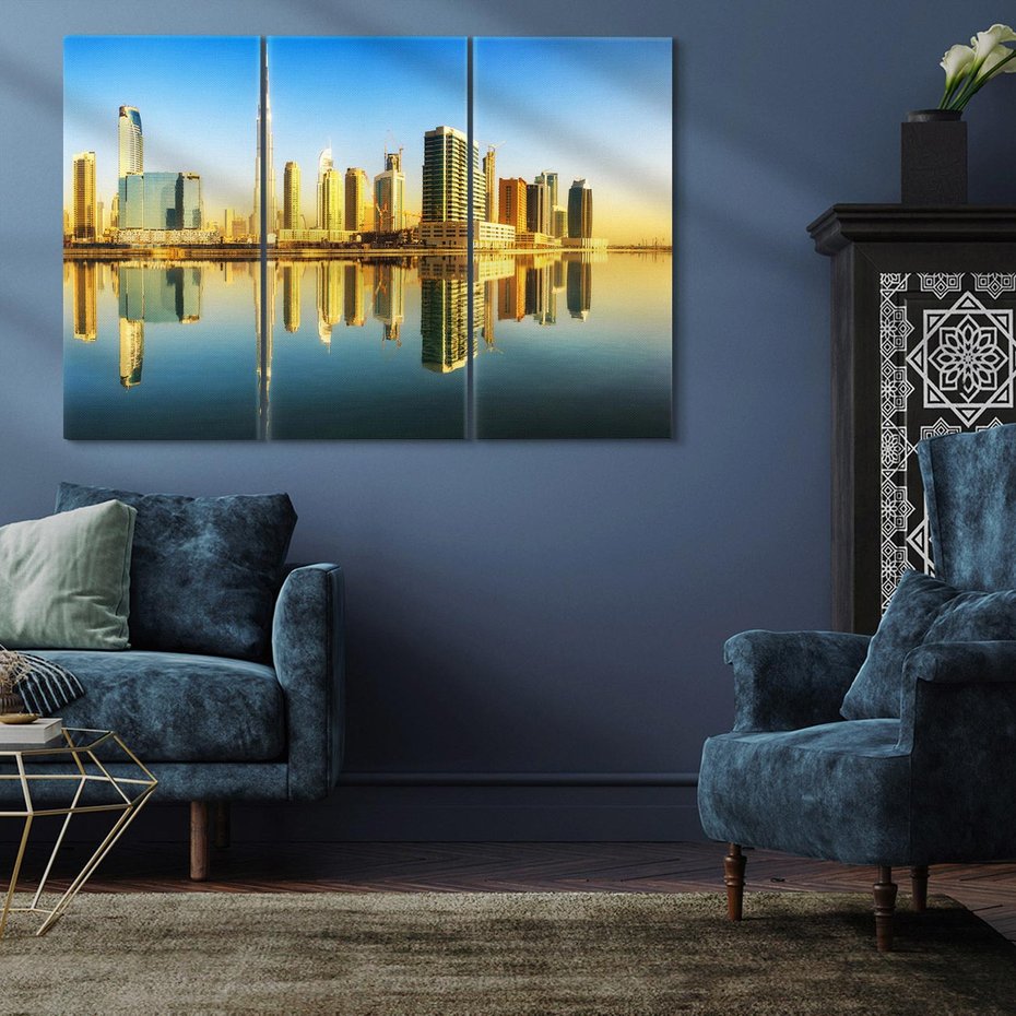 Obraz na płótnie 120x80 - Panorama Dubaju - Dubai, Dubaj