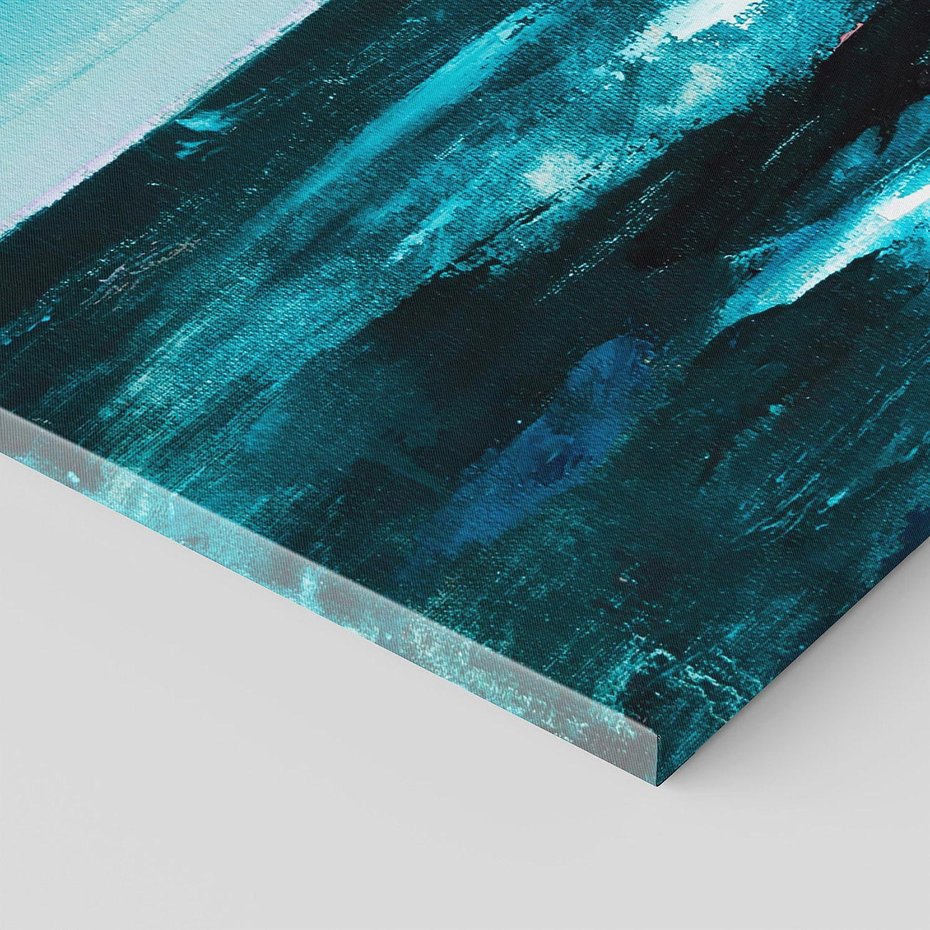 Obraz na płótnie 100x50 - Burza Nad Granatowym Oceanem - piękny marynistyczny obraz olejny, wzburzone ciemne morze