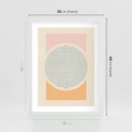 Plakat w ramie 30x40 - Rozbijająca Opowieść - geometryczne kształty, koła - rama biała