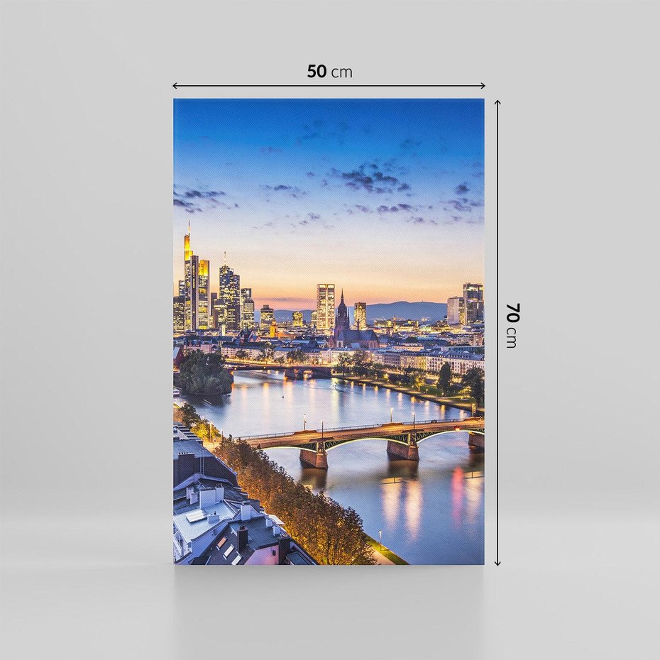 Obraz na płótnie 50x70 - Frankfurt - spotkanie tradycji i nowoczesności - Frankfurt, Niemcy