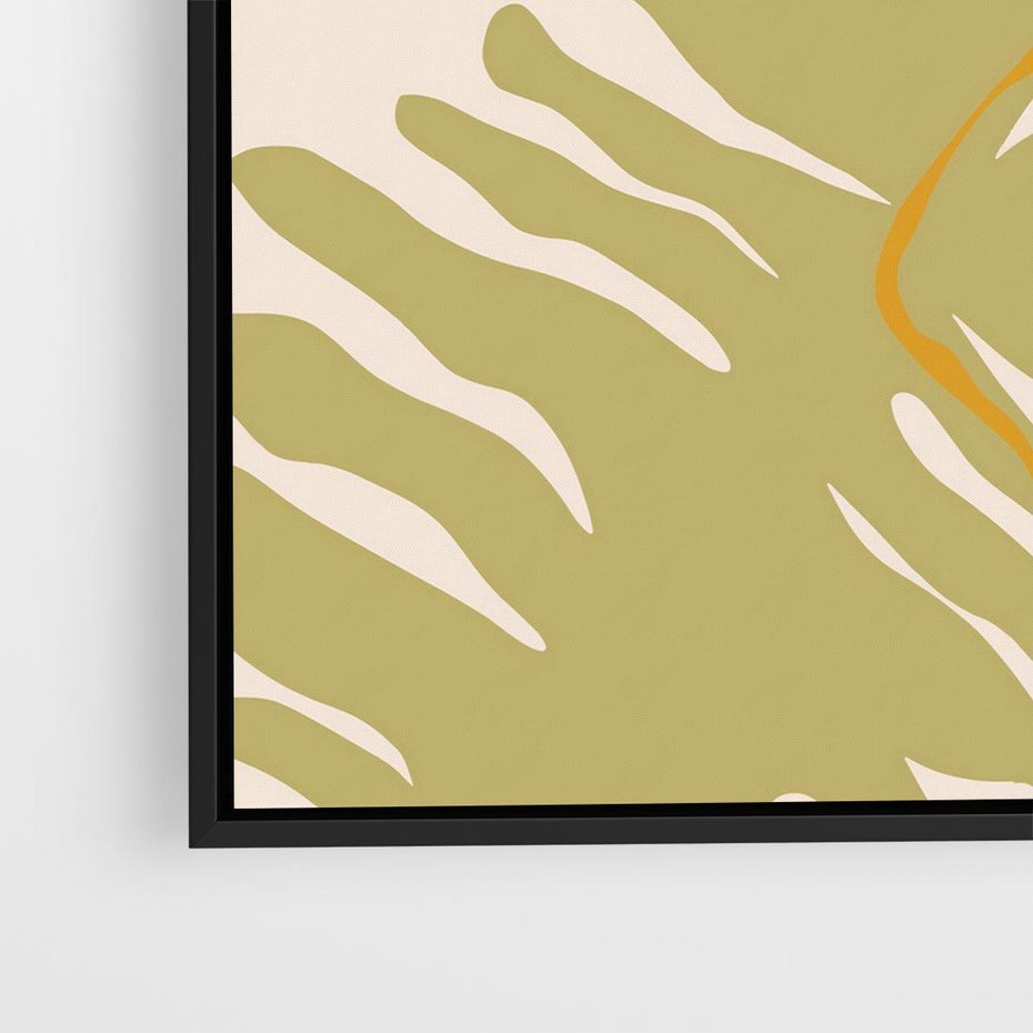 Obraz w ramie 50x50 - Konturem Zmiękczane - minimalistyczny obraz, nowoczesny - rama czarna