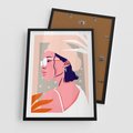 Plakat w ramie 50x70 - Kobieca Esencja - nowoczesny plakat, styl retro - rama czarna