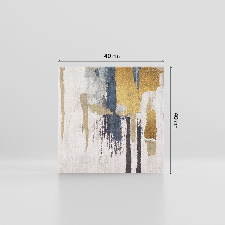 Obraz na płótnie 40x40 - Odyseja w świetle i cieniu - abstrakcja, porysowana ściana