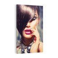 Obraz na płótnie 70x100 - Kobiecy urok w makijażu i fryzurze - makijaż, fryzura