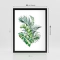 Plakat w ramie 30x40 - Piękno Złotej Rośliny - złote, liście - rama czarna