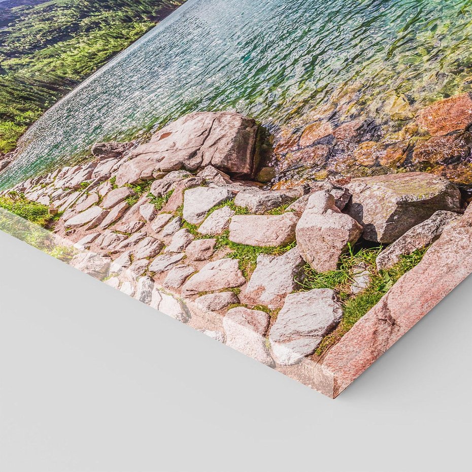 Obraz na płótnie 60x60 - Majestat gór - góry, jezioro