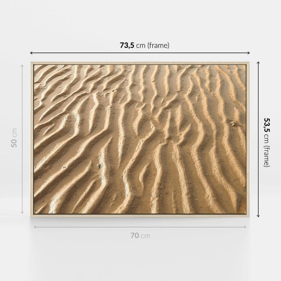 Obraz w ramie 70x50 - Piasek i Nieskończoność - pustynia, piasek - rama drewno