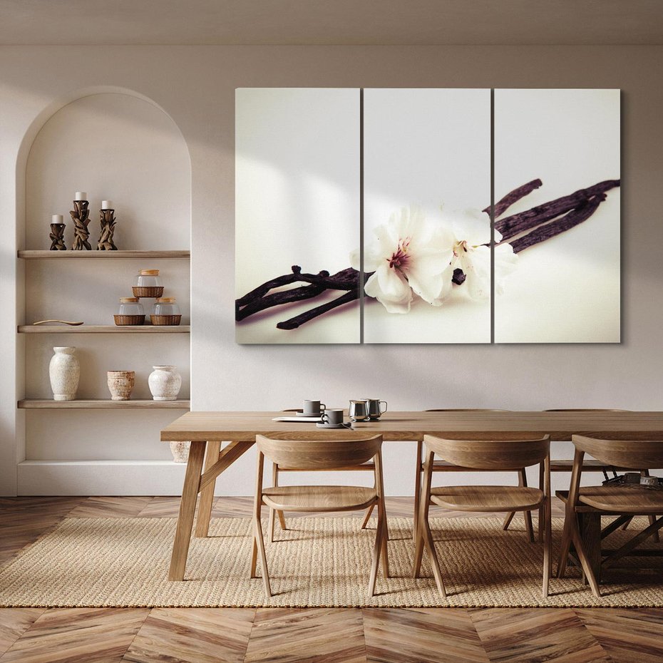 Obraz na płótnie 120x80 - Czuła delikatność wanilii - wanilia, kwiaty