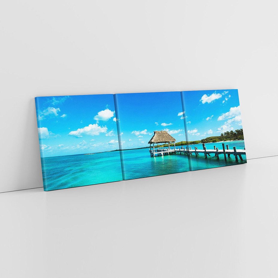 Obraz na płótnie 150x50 - Lazur na Plaży - plaża, lazur