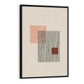 Obraz w ramie 50x70 - Przenikające Formy - nowoczesna sztuka, minimalizm - rama czarna